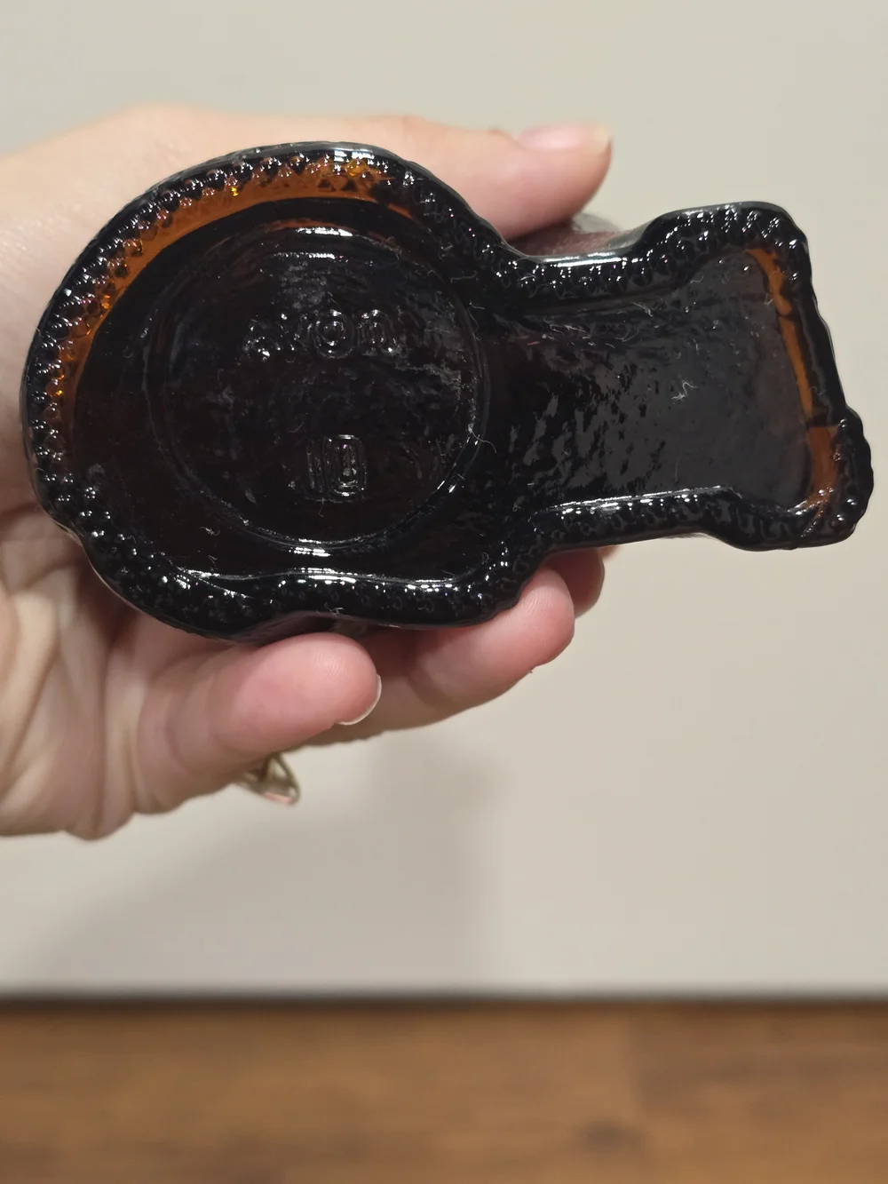 Vintage 1975 Avon 'Noble Prince' German Shepherd aftershave bottle.